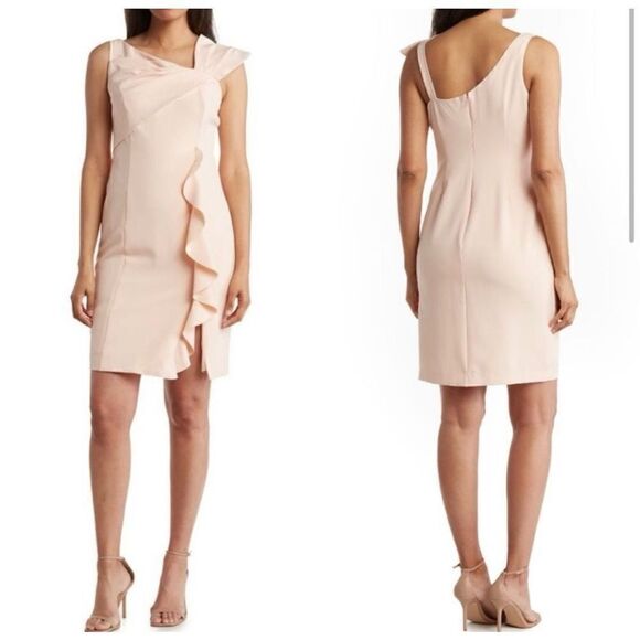 NWT Marina Assymetrical Neck Dress - Picture 1 of 5